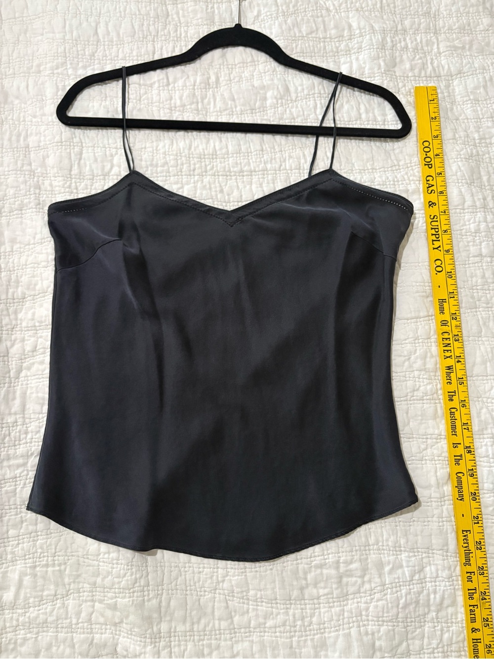 J. Crew Black Satin Spaghetti-Strap Camisole
